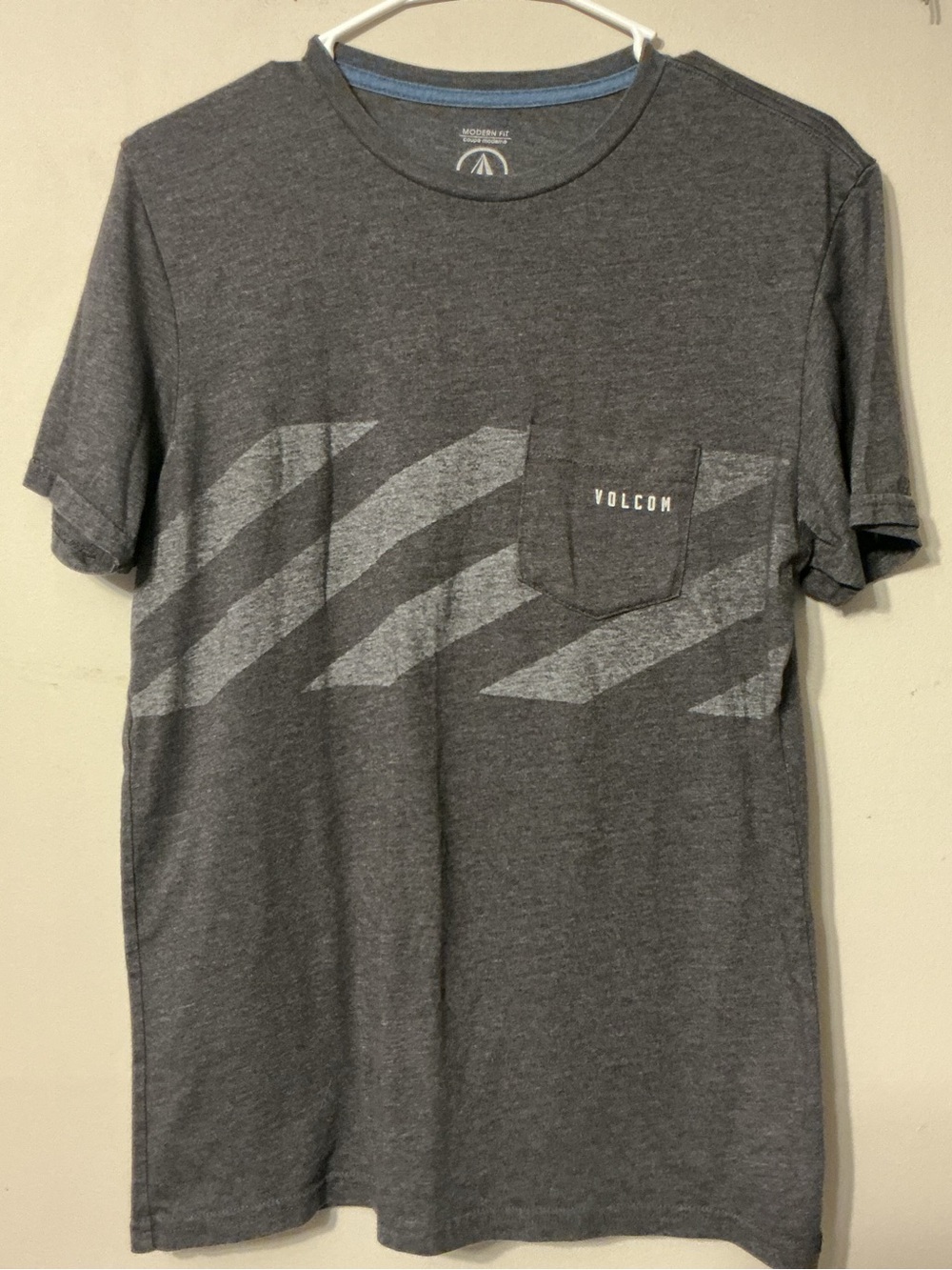 Volcom Dark Gray Graphic Pocket Short Sleeve Tee